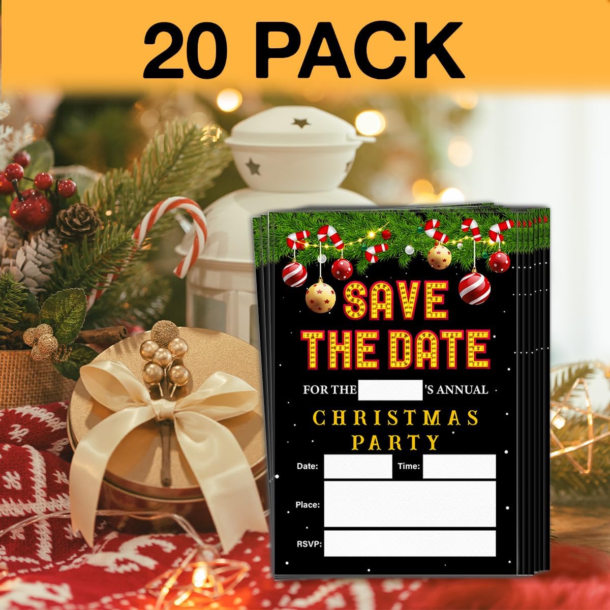 LyoGao Christmas Party Invitations 20 Pack