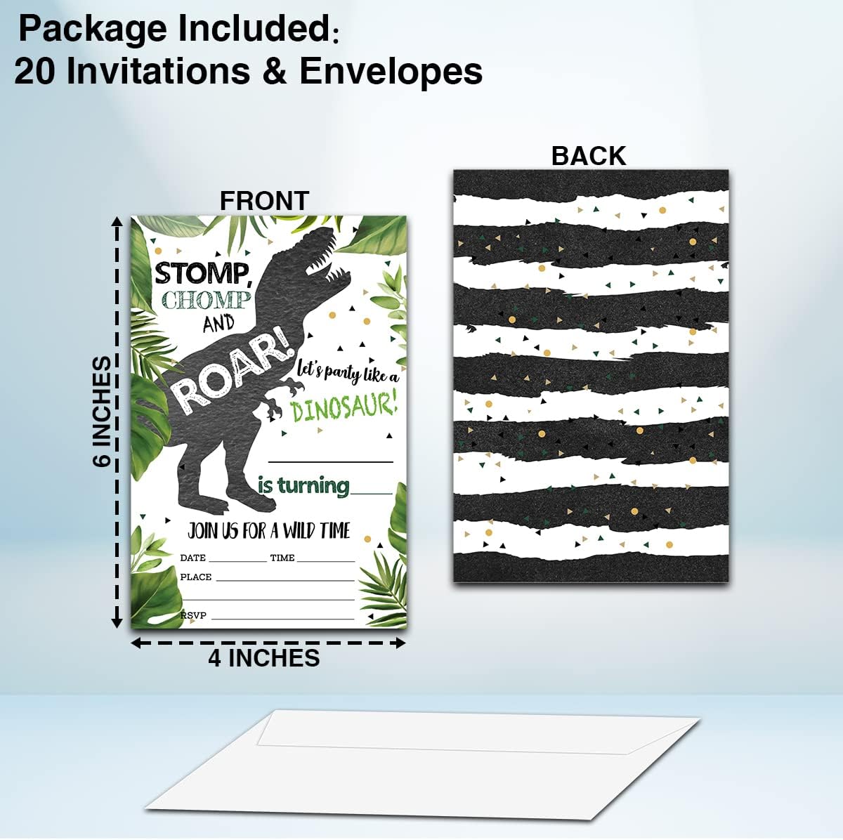 NYCTUG Dinosaur Party Invitation 4 X 6