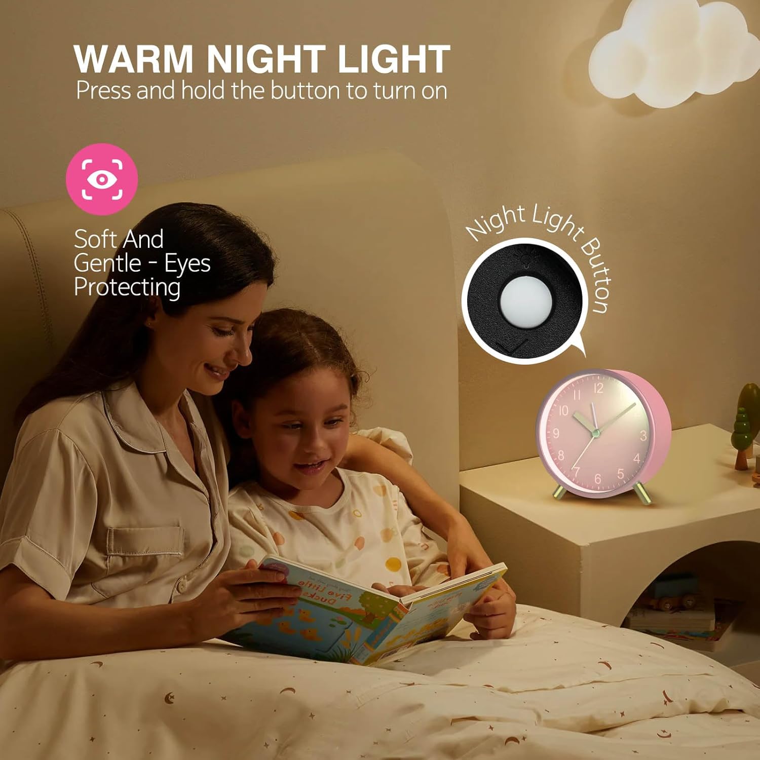YouJabz Analog Alarm Clock for Girls and Kids