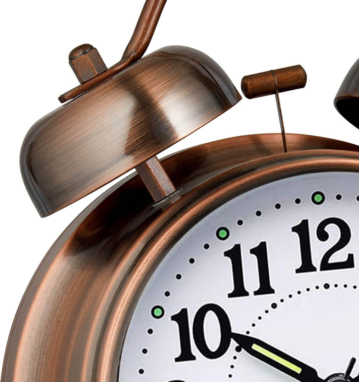 Azyh Loud Alarm Clock for Heavy Sleepers Red Brown