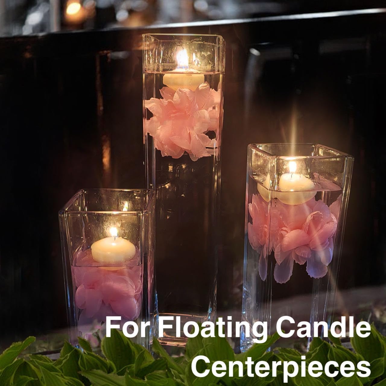 Floating Flowers for Floating Candle Centerpieces 12pcs Pink