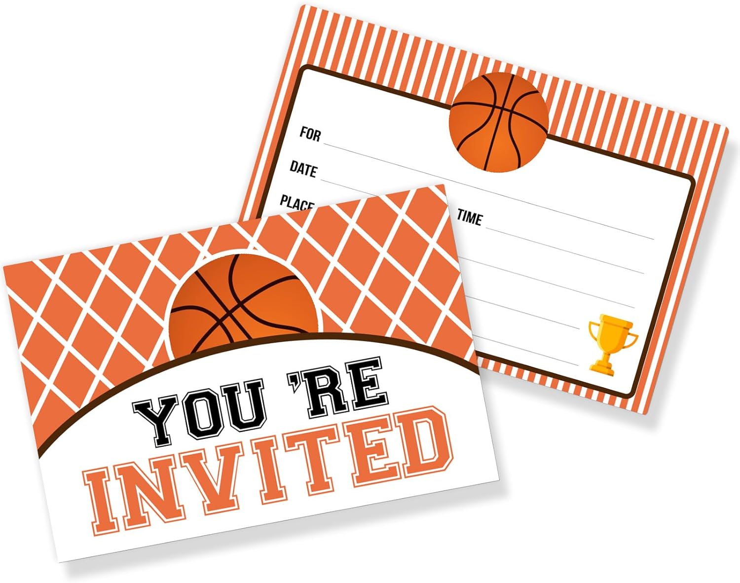 WeBenison Basketball Theme Invitation Cards - 30 Set