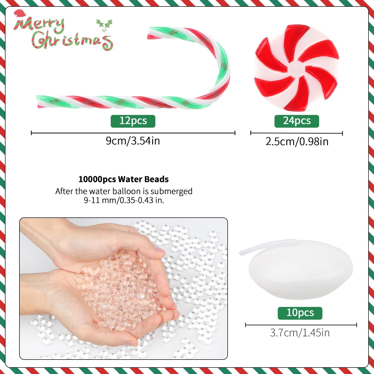 Larber Christmas Vase Filler Set with Floating Candles