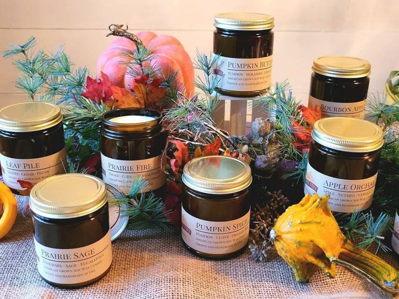 Prairie Fire Candles Scented Soy Wax Candle 8 oz