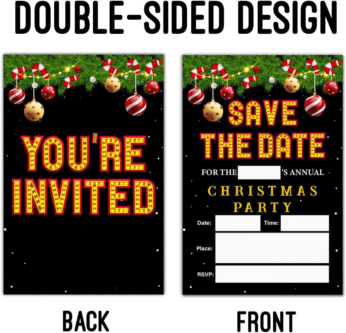 LyoGao Christmas Party Invitations 20 Pack