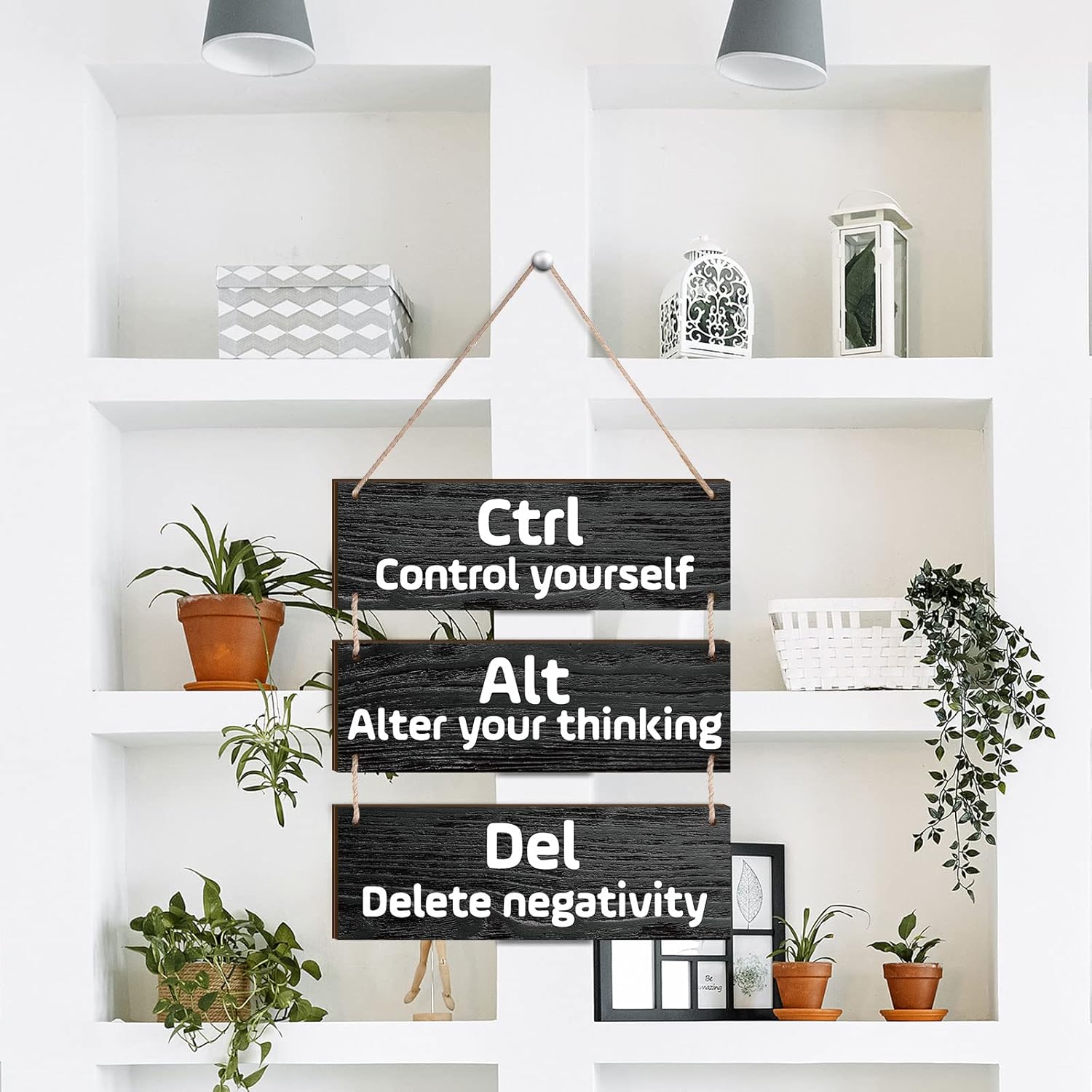 Jetec Inspirational Wall Art Rustic Wooden Quotes Decor