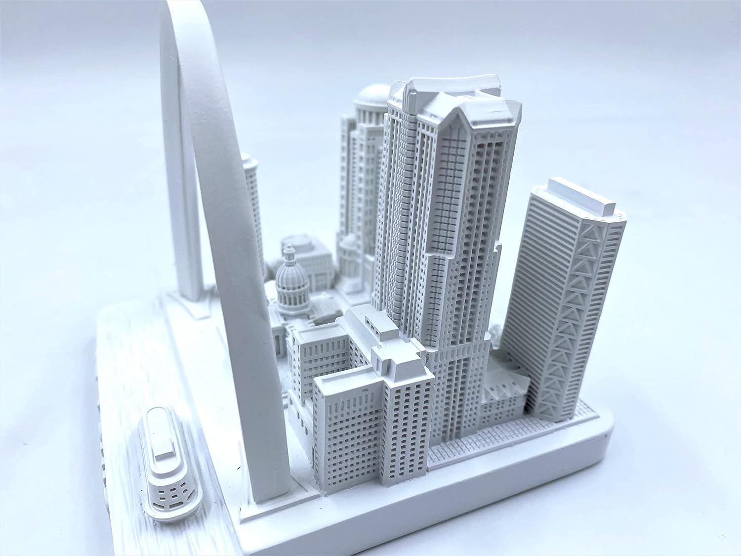 St Louis 3D City Model Statue Decoration 4 Inch White