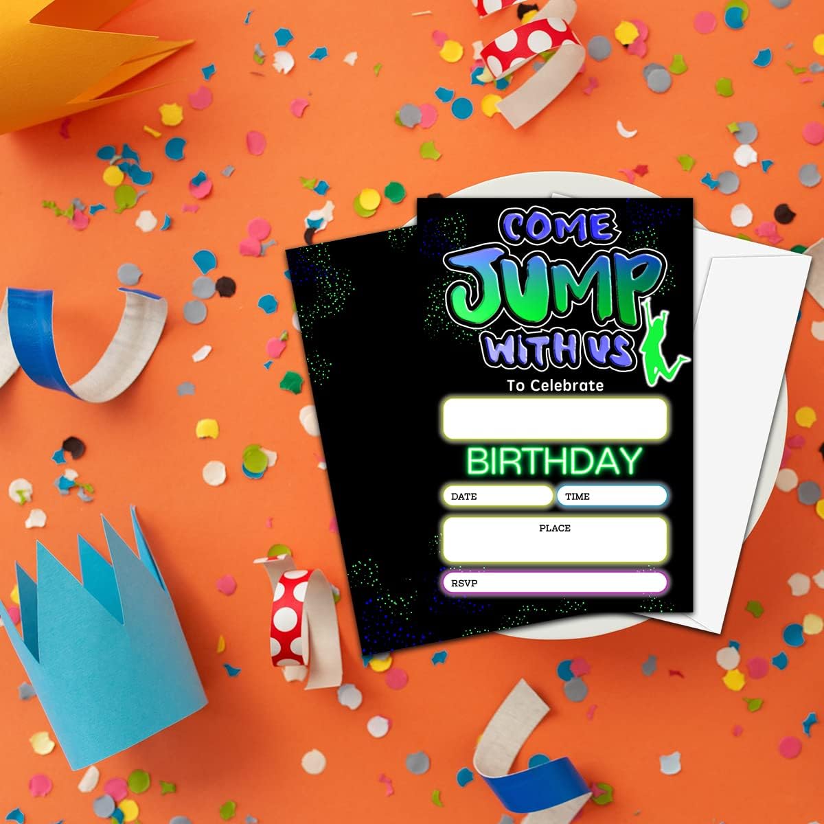 Come Jump With Us Birthday Invite 4x6 Double Sided