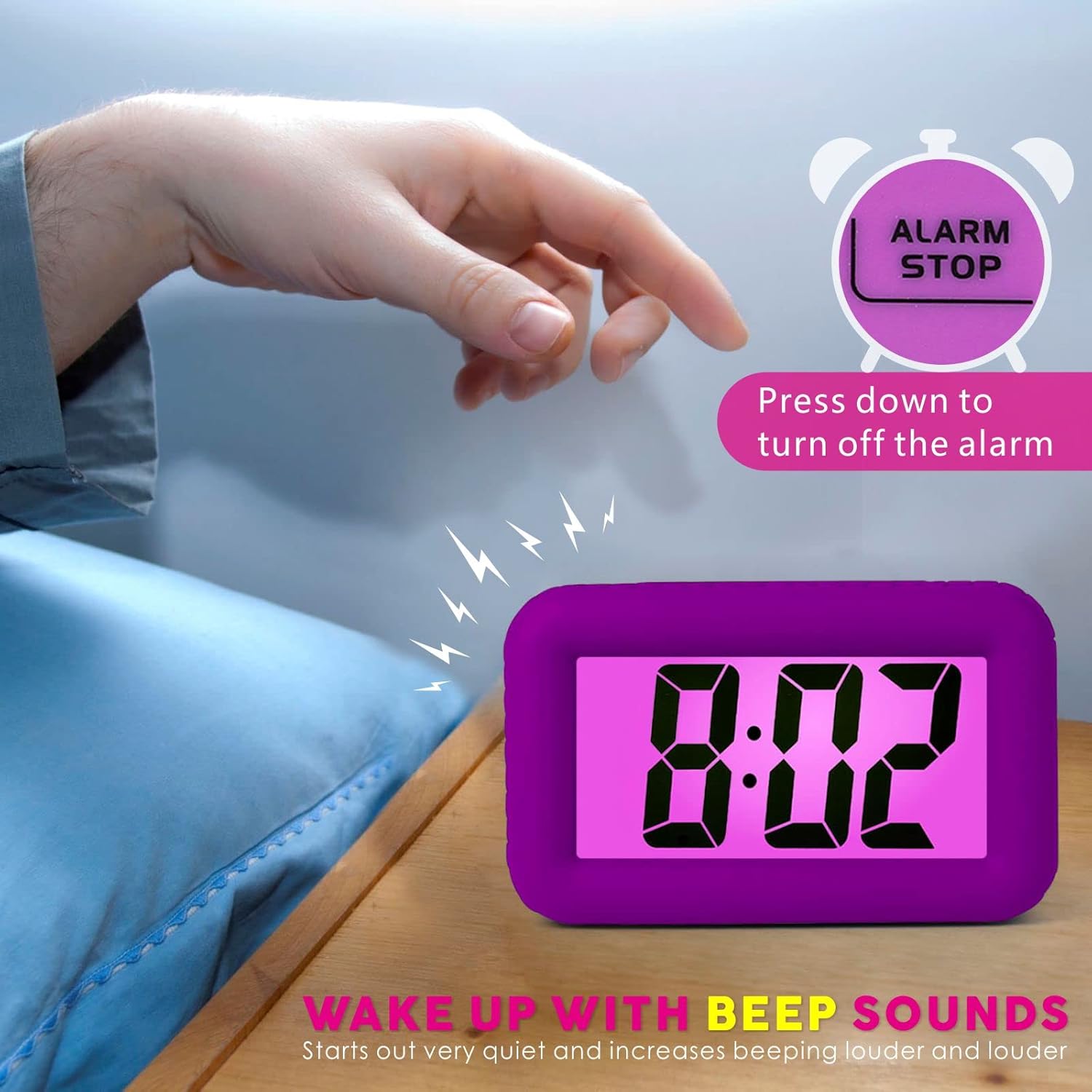 Plumeet Kids Alarm Clock with Snooze and Backlight