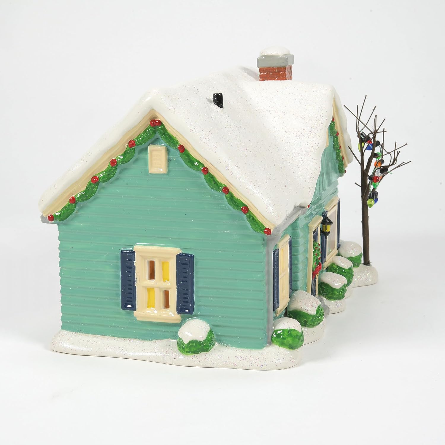 Department 56 Peanuts Village Blue House on James Street Lit Building 65 Inch