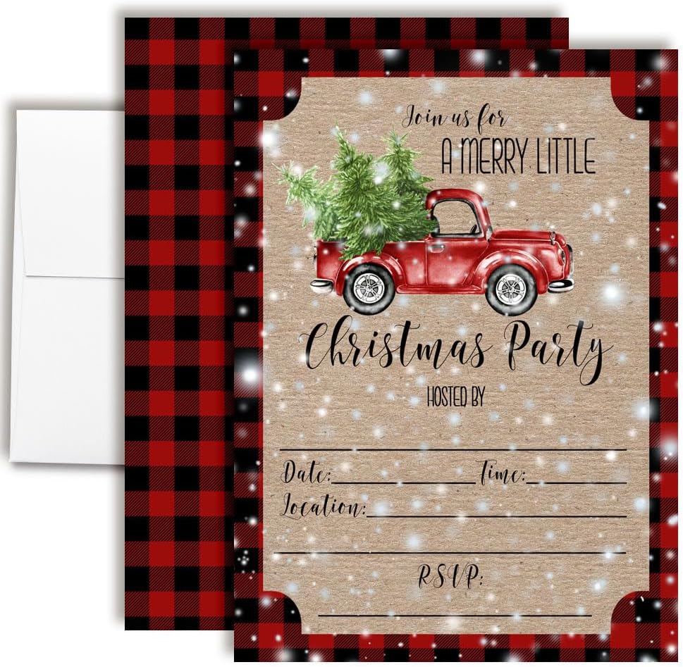 Amanda Creation Christmas Invitations with Envelopes 20 Pack 1