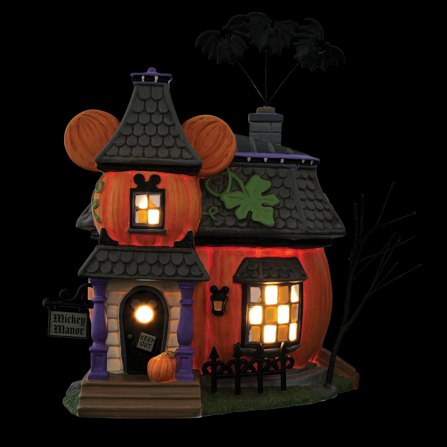 Department 56 Disney Halloween Village Mickeys Pumpkintown Haunted Manor Lighted Building