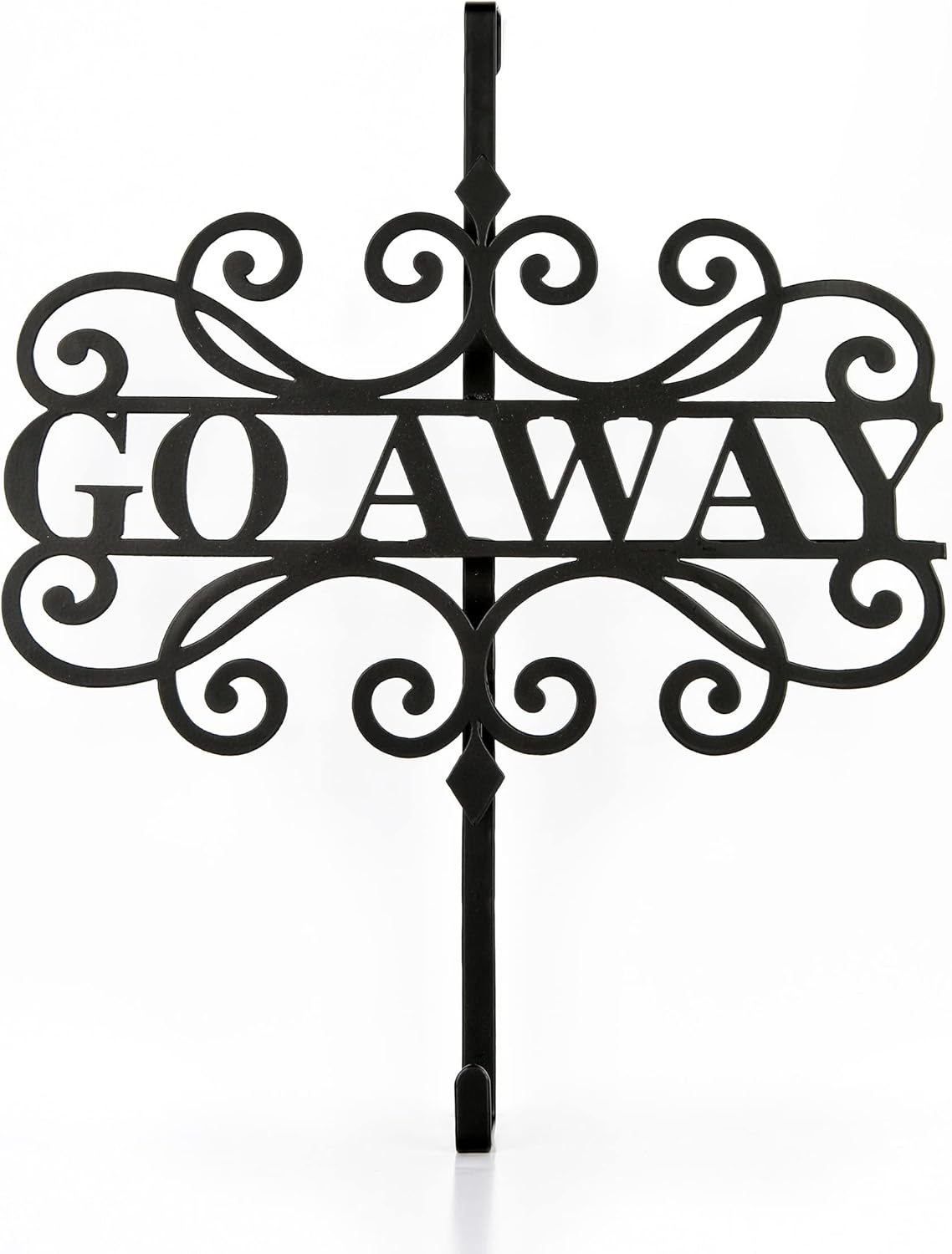National Tree Company Metal Wreath Hanger Black Go Away Halloween
