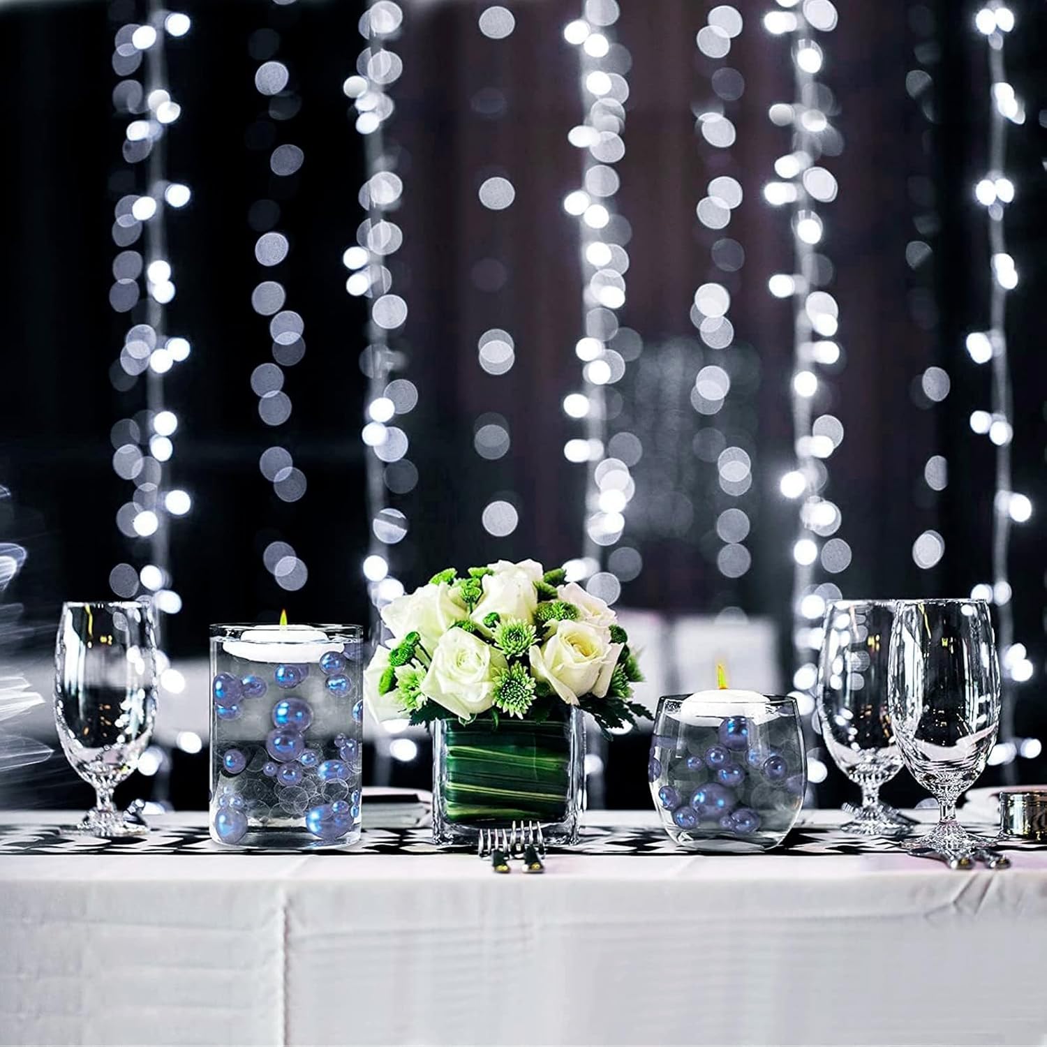 Floating Pearls Vase Filler Decor 105pcs 1000 Transparent Beads