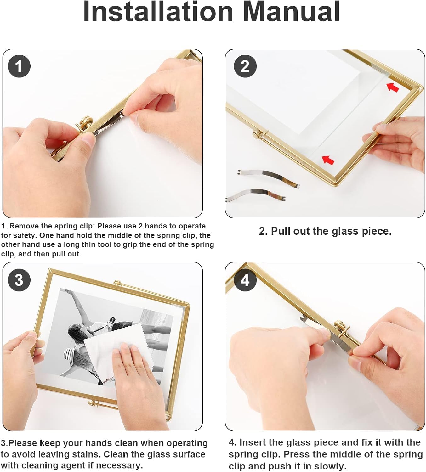 Yuragim A5 Glass Picture Frame Pack of 2
