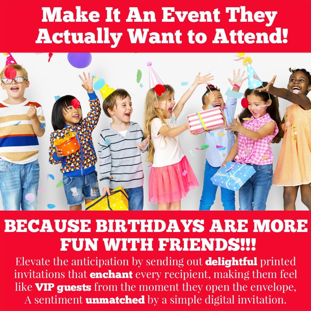Bowling Birthday Invites 20pcs 5x7 Fill In Cards with Envelopes by AmandaCreation
