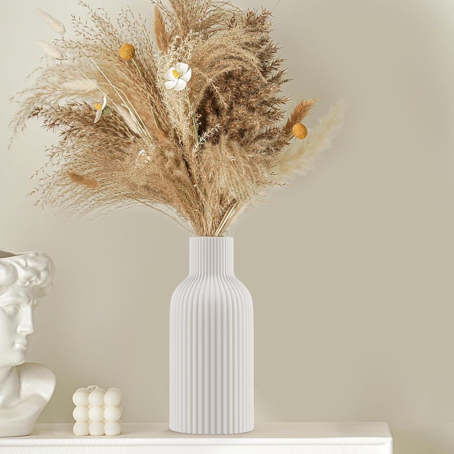 White Ceramic Vase for Modern Home Decor