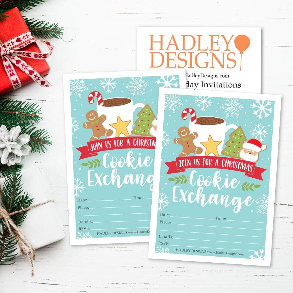 Hadley Designs 25 Cookie Exchange Party Invitations