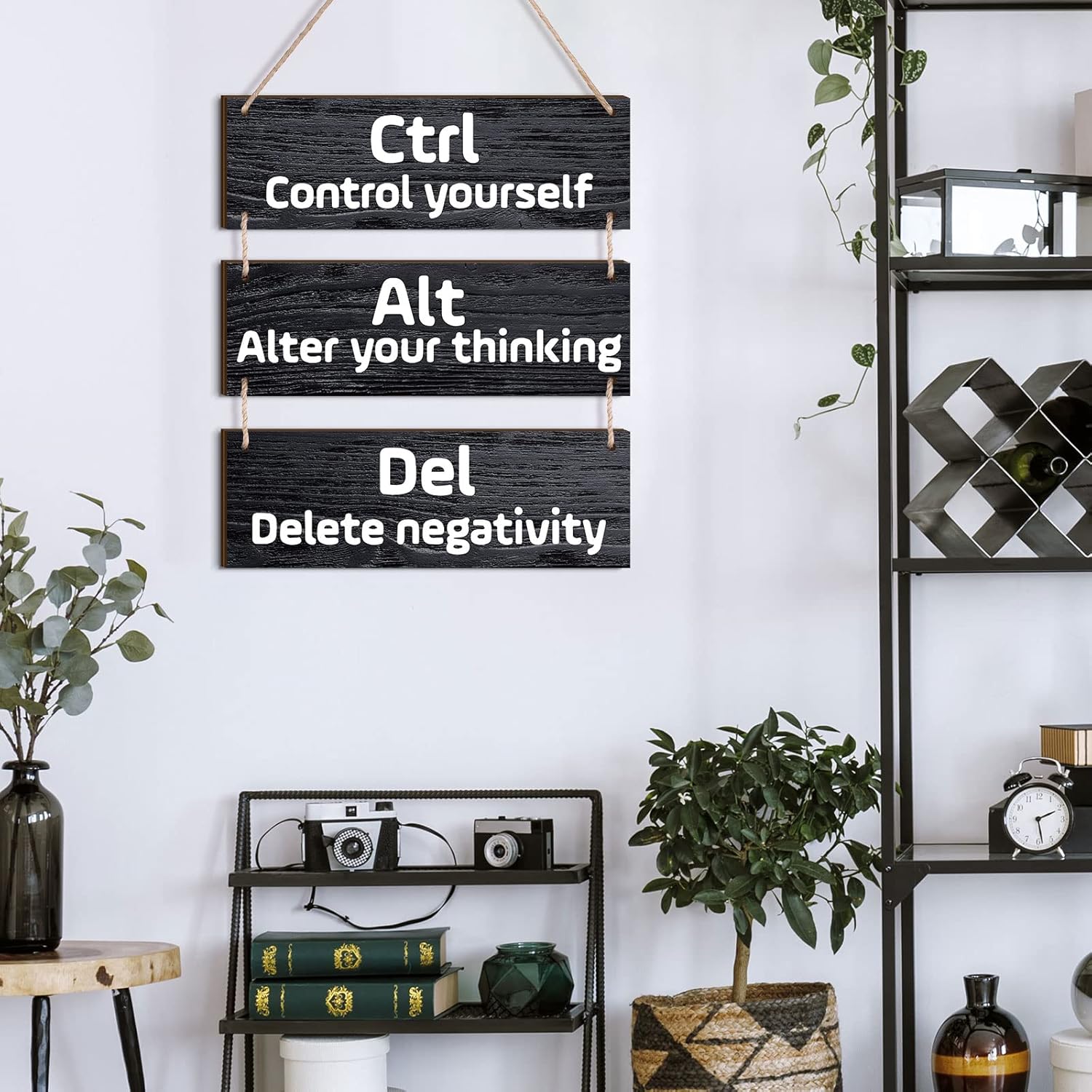 Jetec Inspirational Wall Art Rustic Wooden Quotes Decor