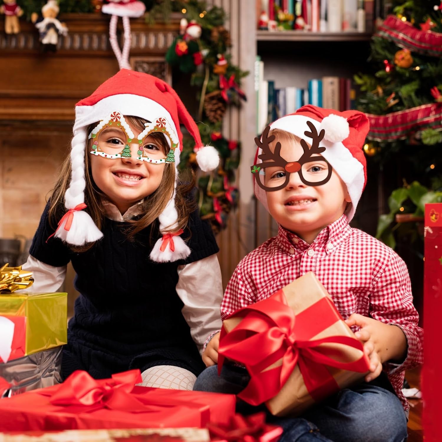 12Pcs Christmas Glasses for Kids and Adults