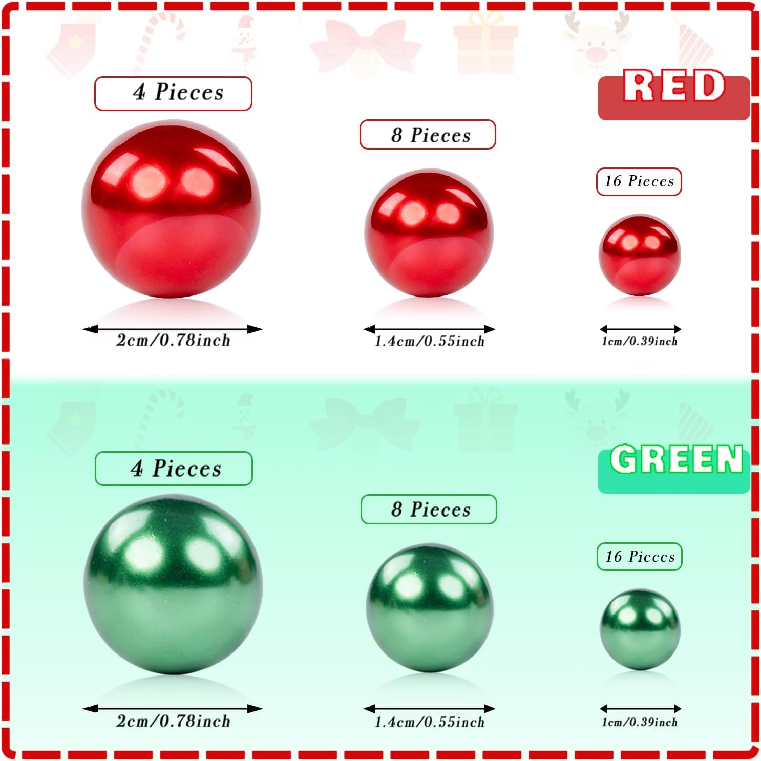 4114 Piece Christmas Vase Filler with Floating Candles and Clear Water Beads