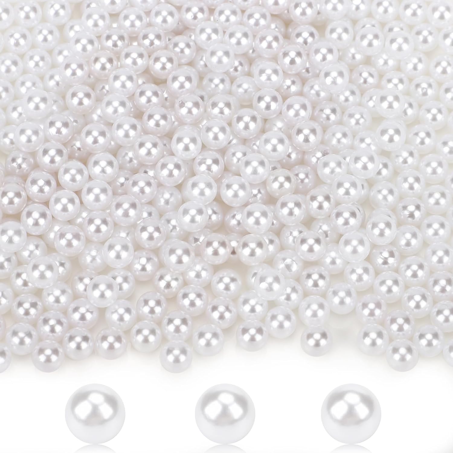 Suream 2600PCS 8mm Faux Plastic Pearls for Vase Fillers and Crafts