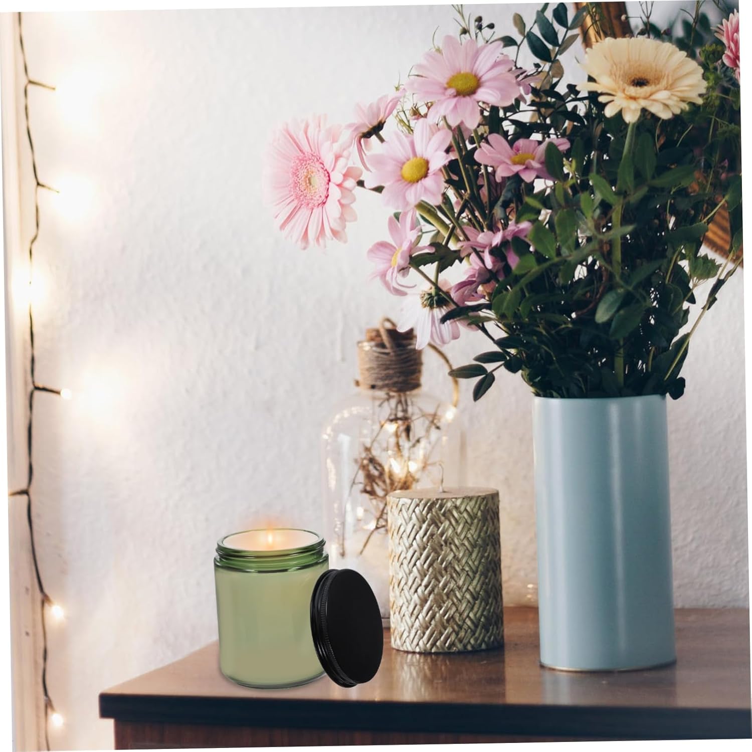 12pcs Glass Candle Tins for Aromatherapy and Home Decor