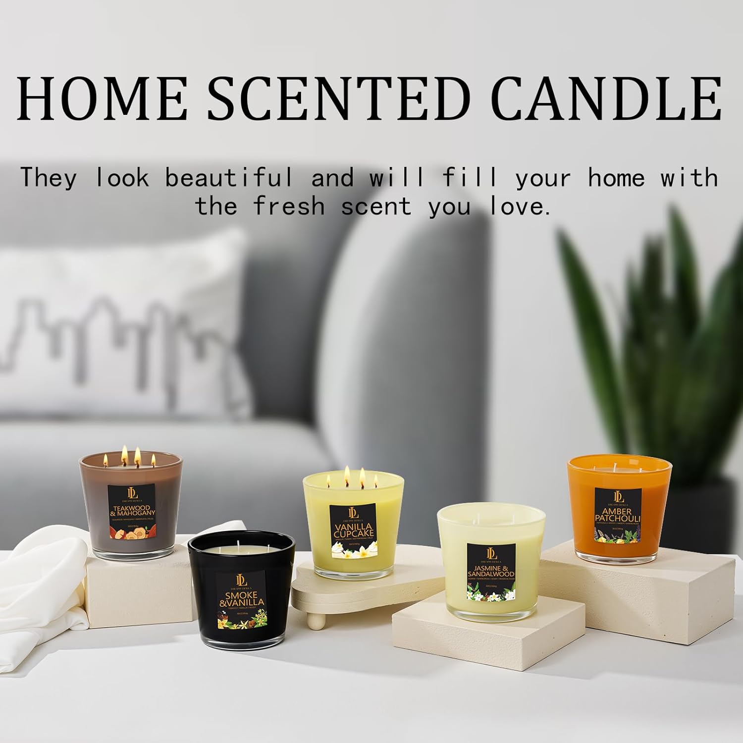 Amber Patchouli 30oz Soy Candle with 4 Wicks