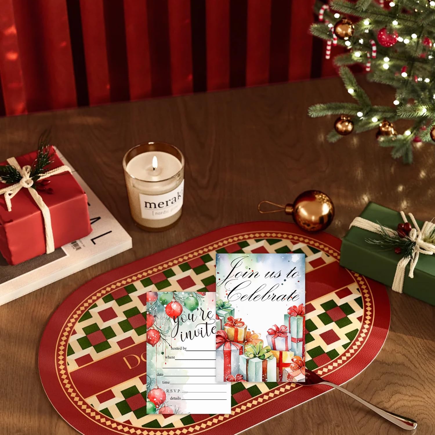 4x6 Inch Holiday Invitation Cards with Envelope 30 Pcs