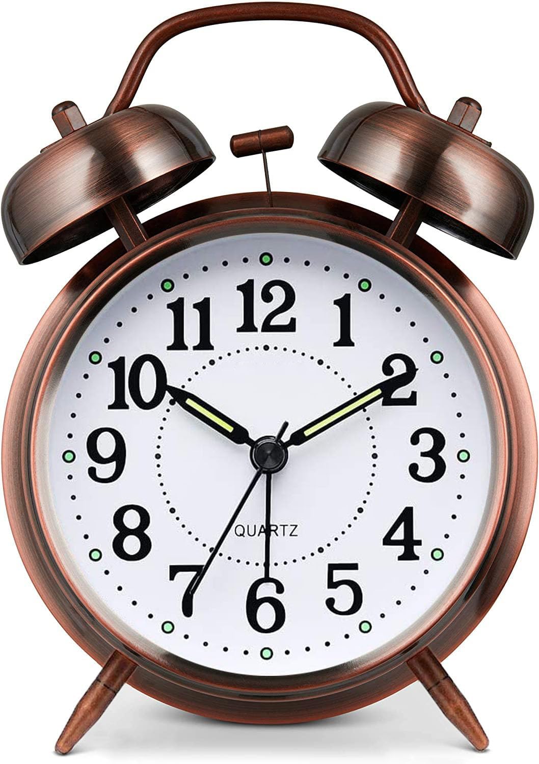 Azyh Loud Alarm Clock for Heavy Sleepers Red Brown