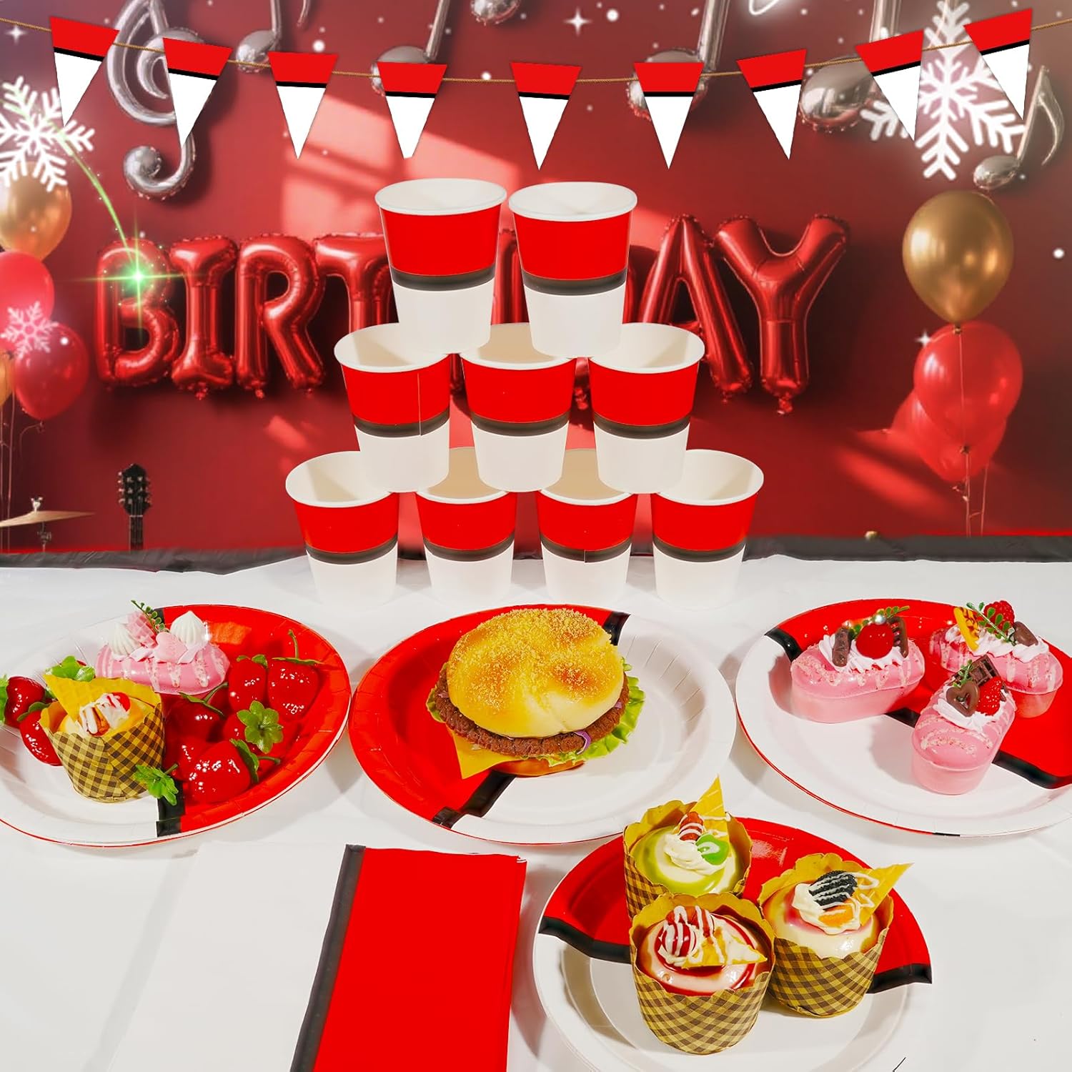 76 Pcs Cartoon Animation Birthday Party Supplies Plates