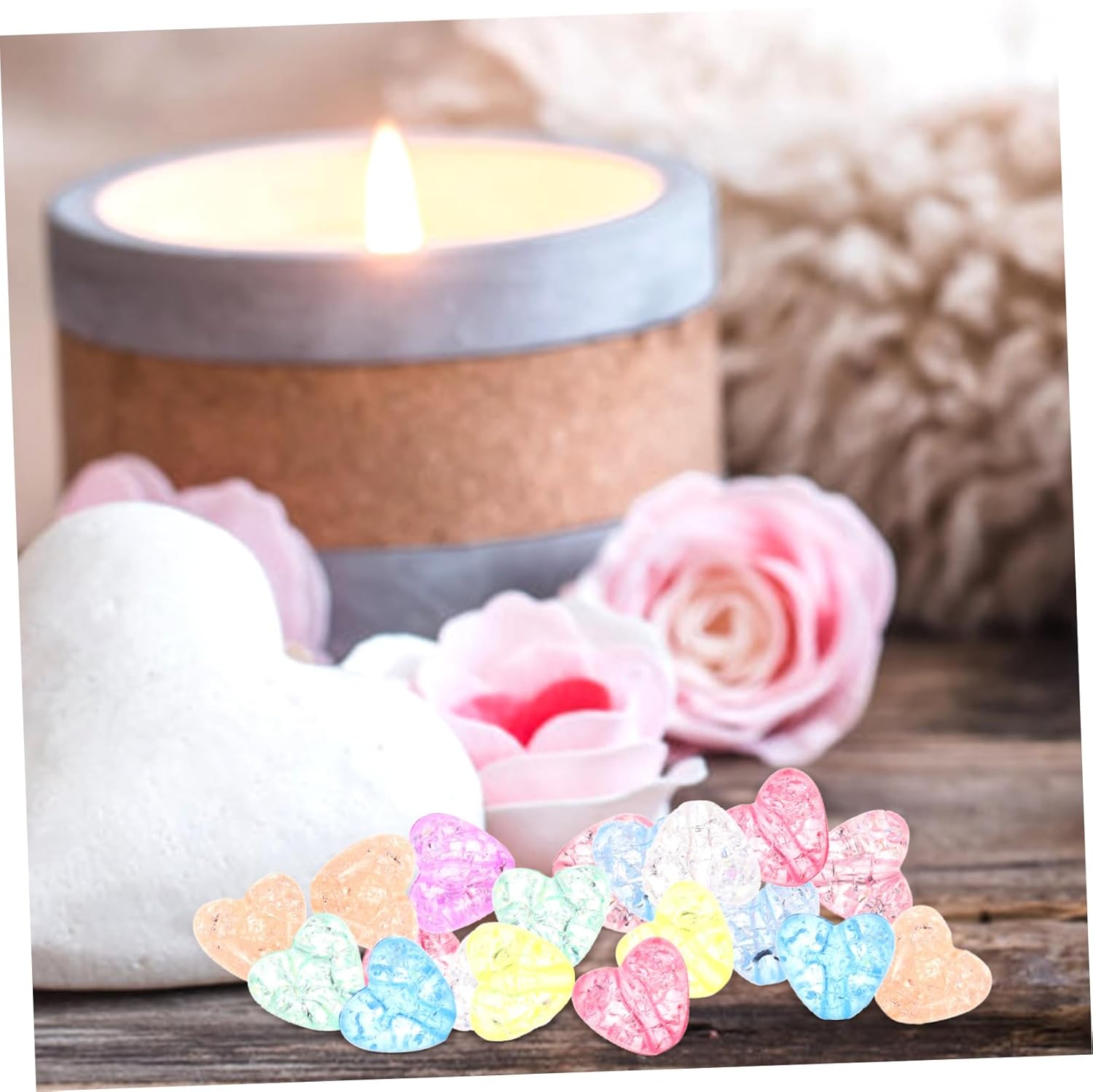 Heart Shape Vase Filler Beads Set for Valentines Day and Weddings