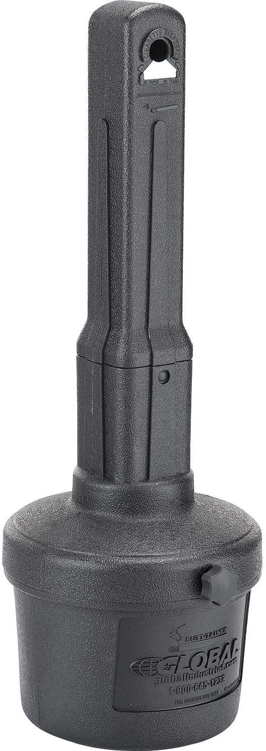 Global Industrial Outdoor Patio Ashtray with Round Base and 15 Gallon Capacity