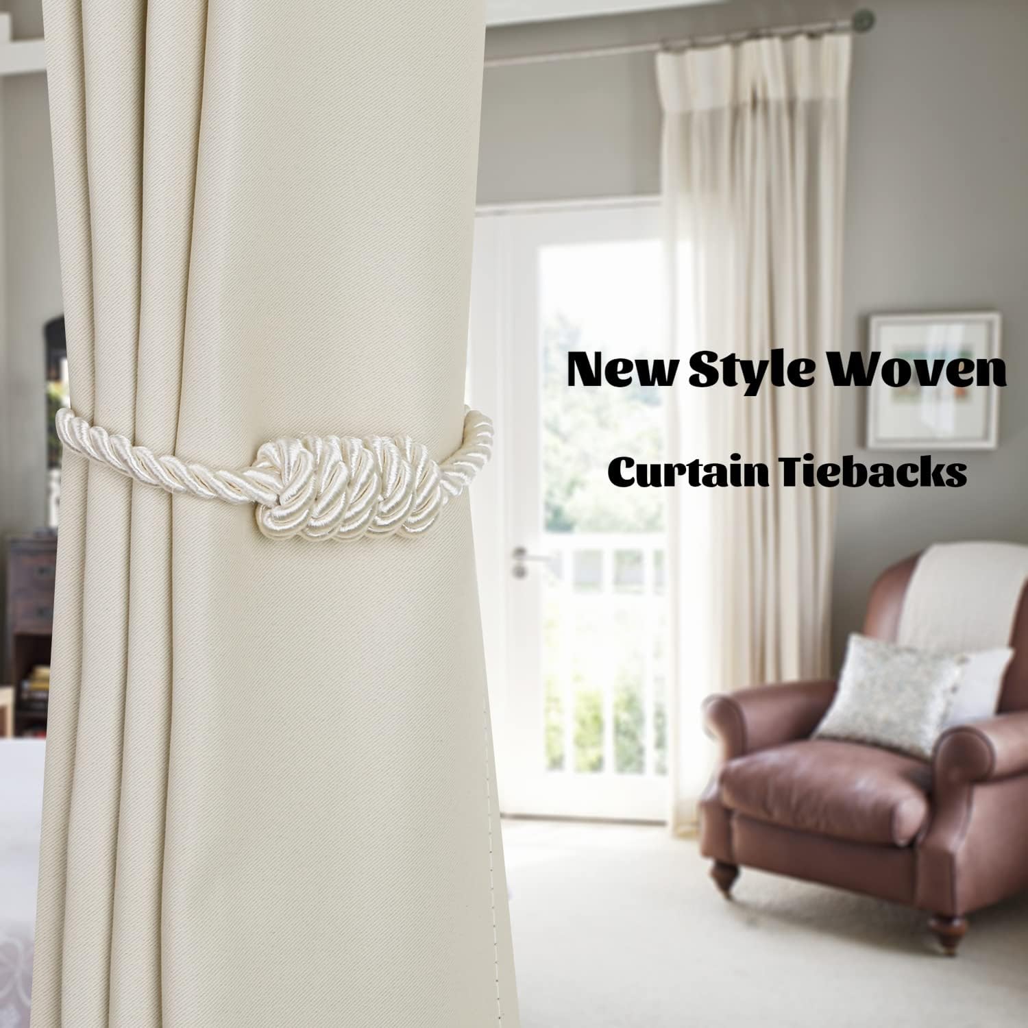 BEL AVENIR Magnetic Curtain Tiebacks 2 Pack