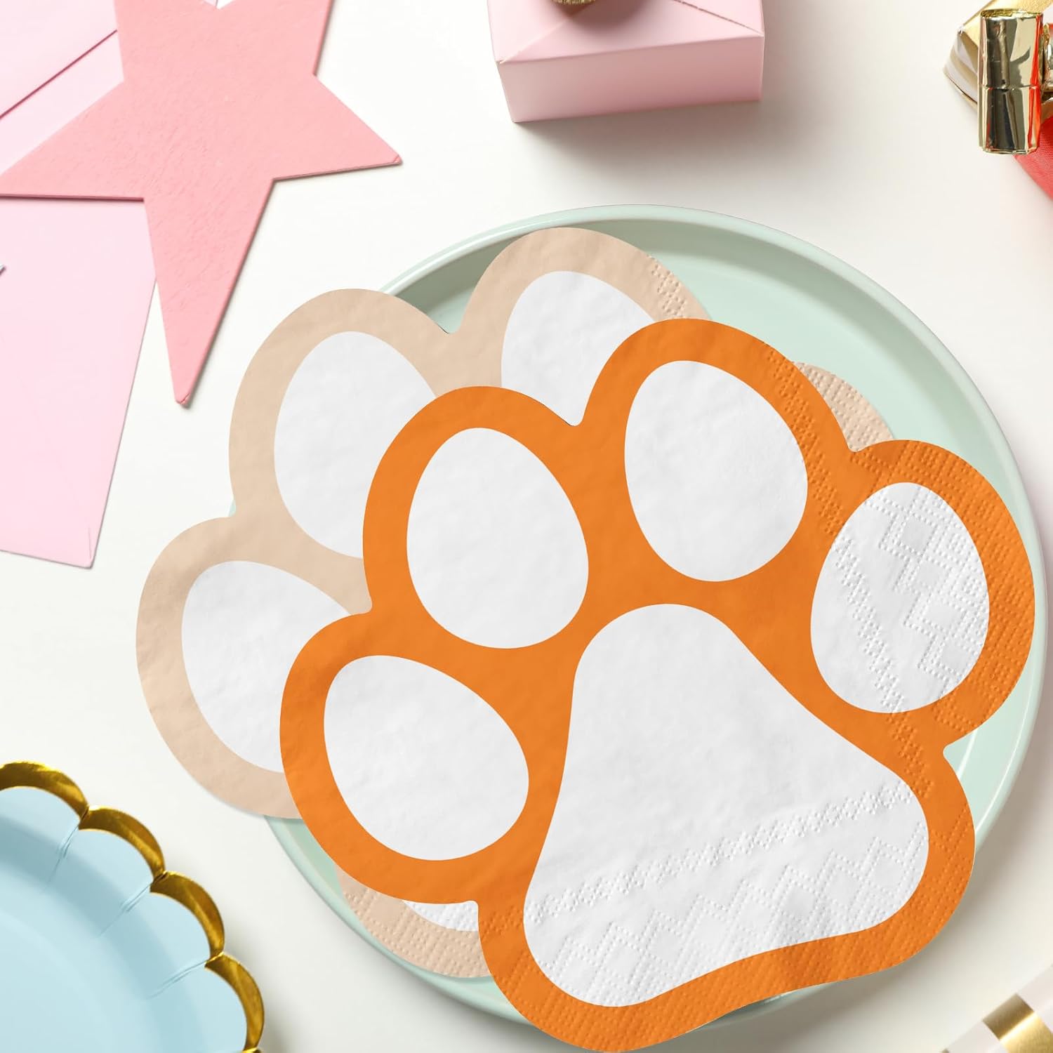 Blue Dog 40-Pcs Paw Napkins - Birthday Party Set