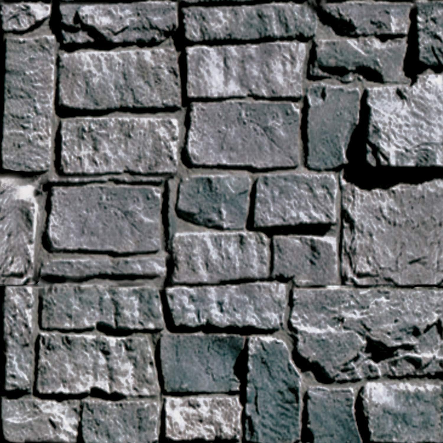 Beistle Stone Wall Tablecover 54x108 Inch