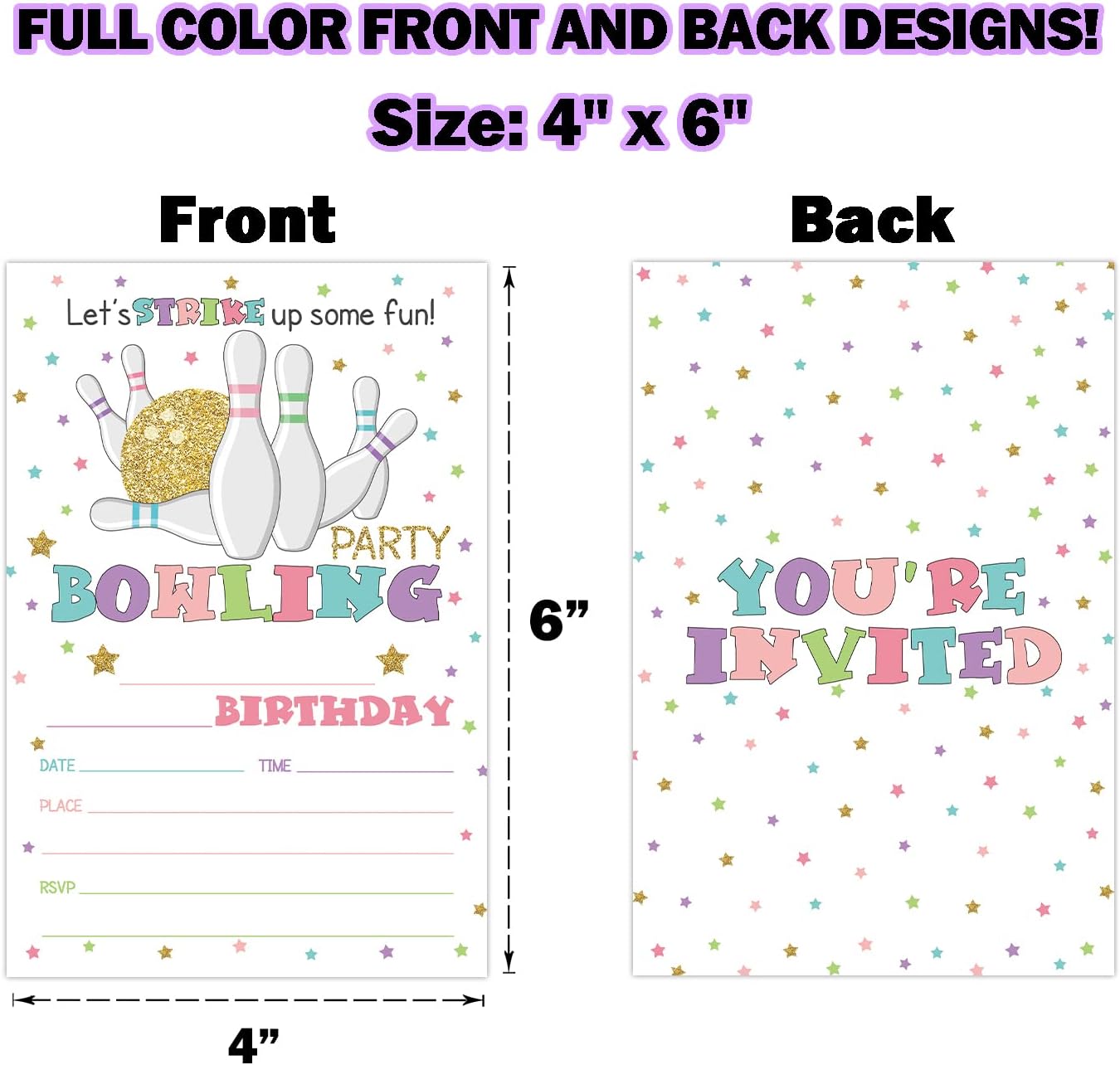 Strike Up Some Fun Bowling Party Invitations 20 Sets