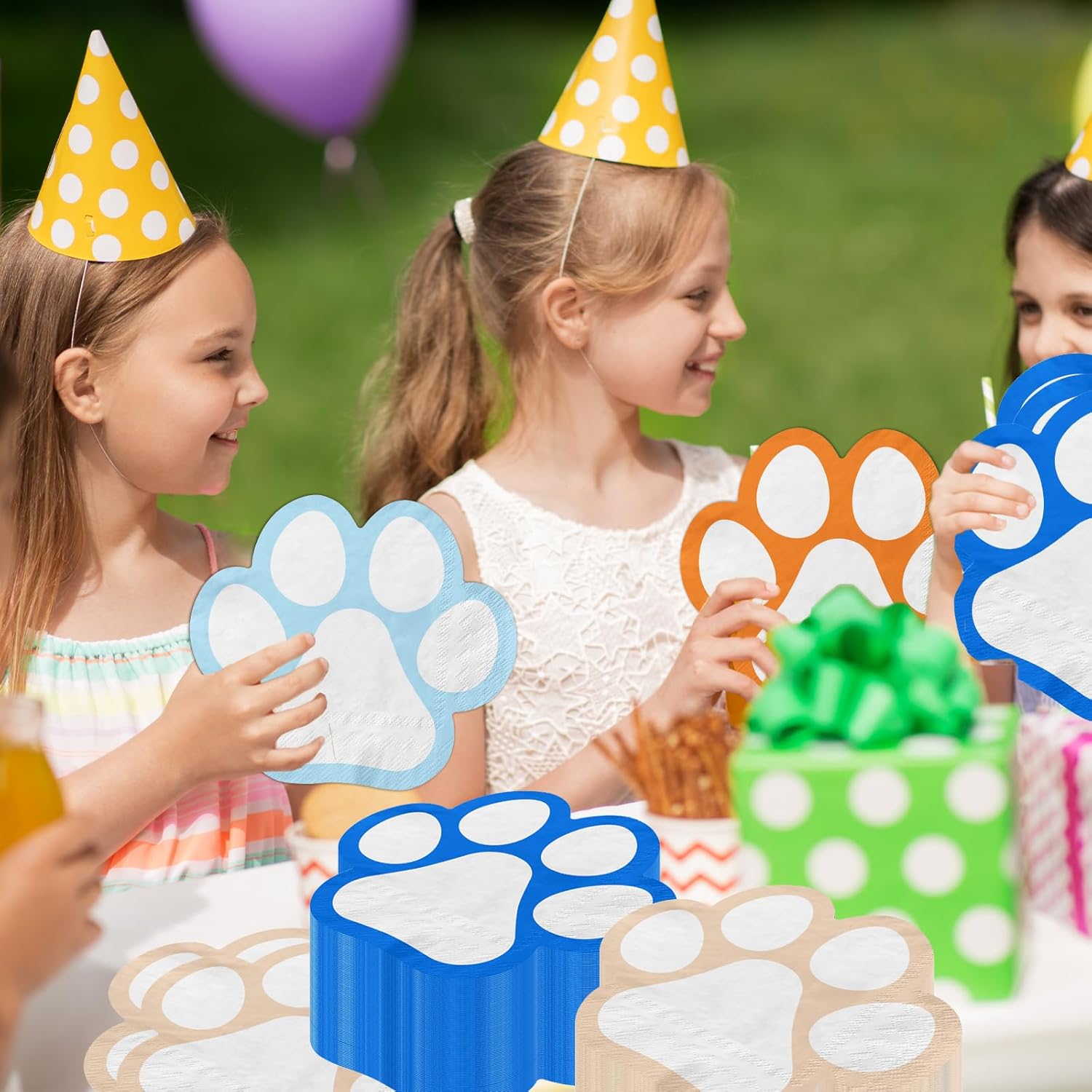 Blue Dog 40-Pcs Paw Napkins - Birthday Party Set
