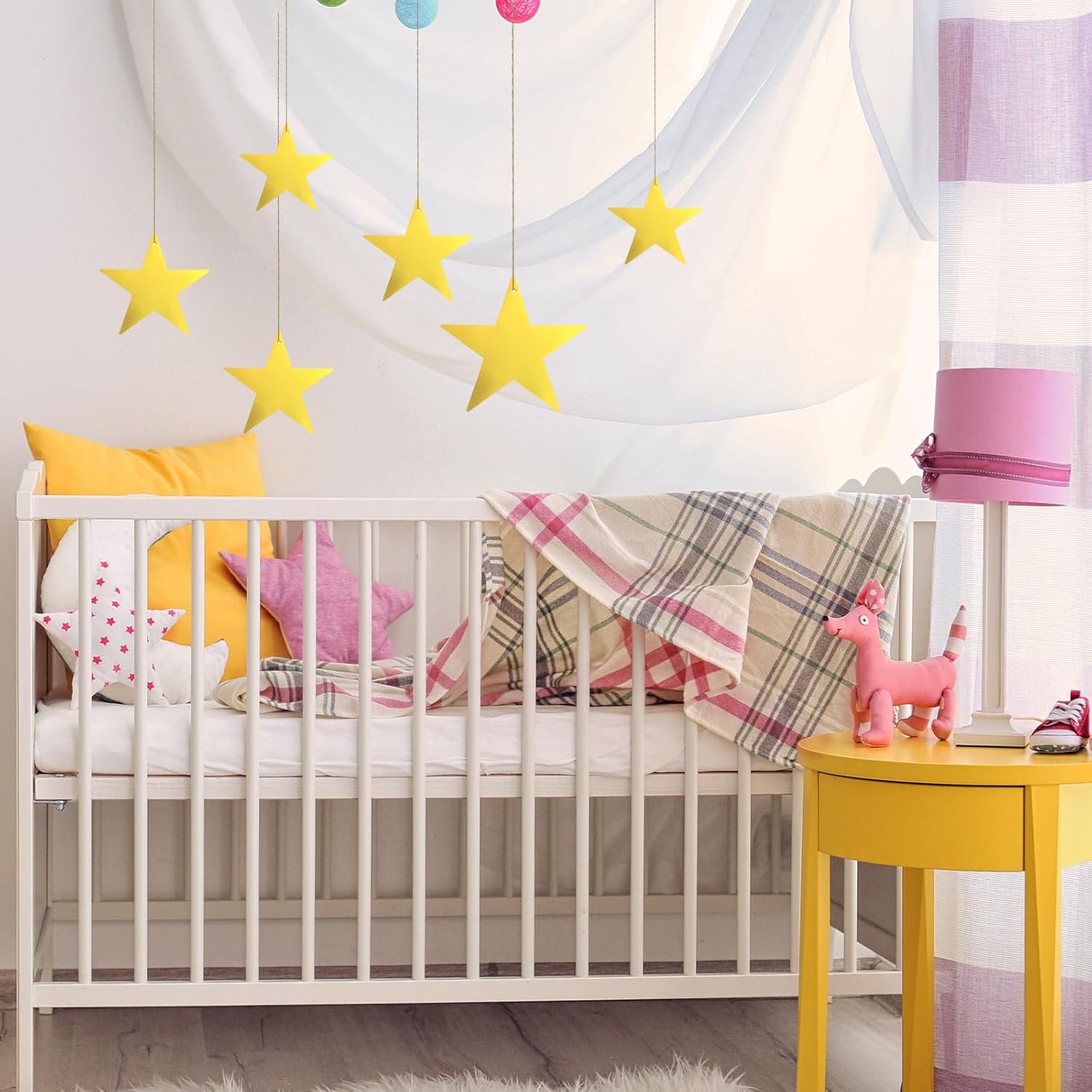 24 Pcs Gold Cardboard Star Cutouts for Decorations