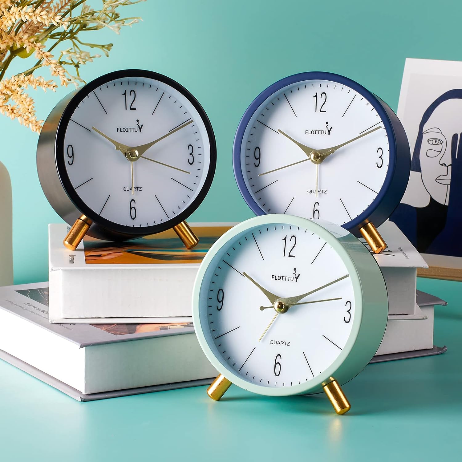 4 Inches Super Silent Alarm Clock with Night Light