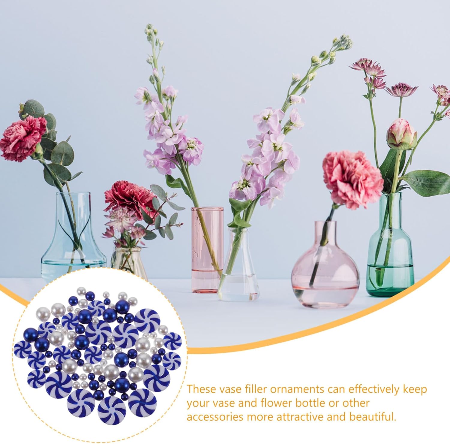 TENDYCOCO Christmas Vase Filler Acrylic Beads Set