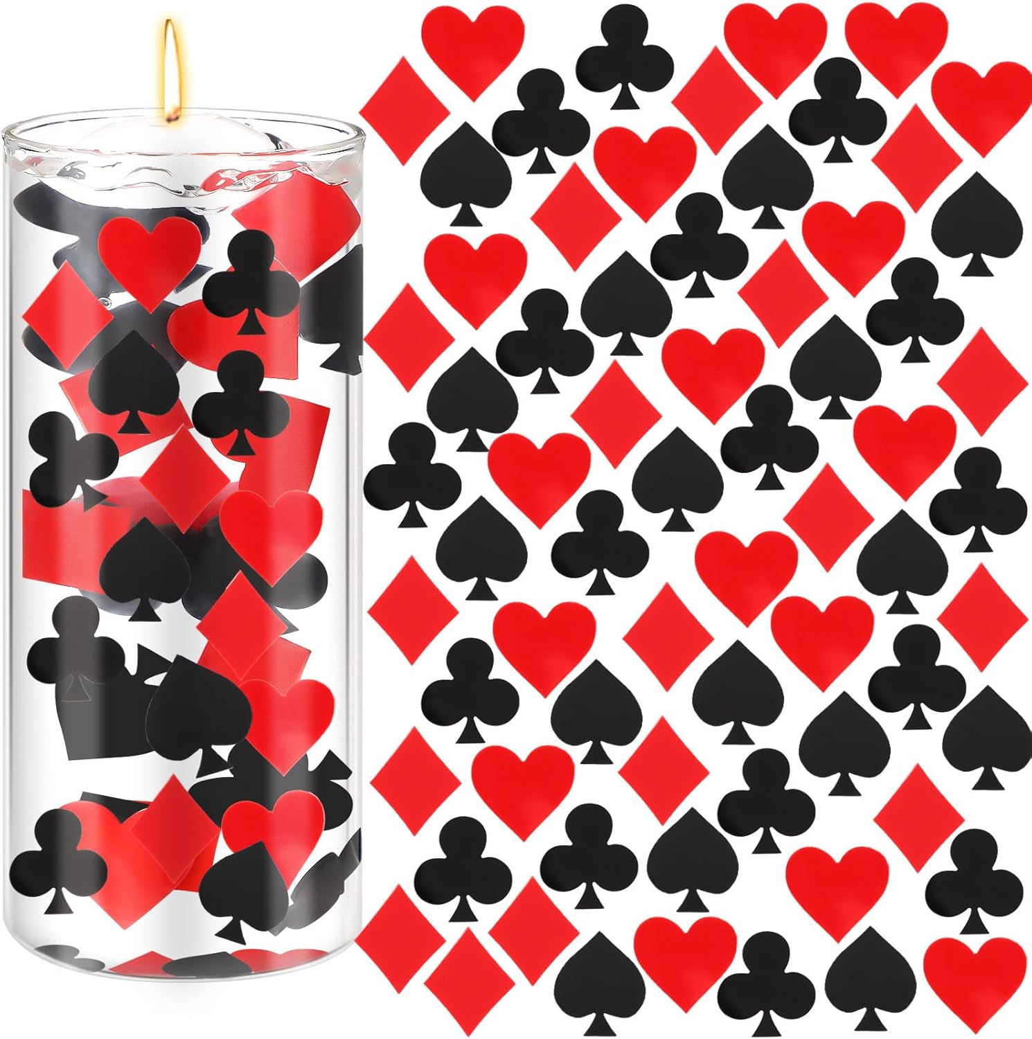96 Pcs Casino Vase Filler Acrylic Poker Decorations