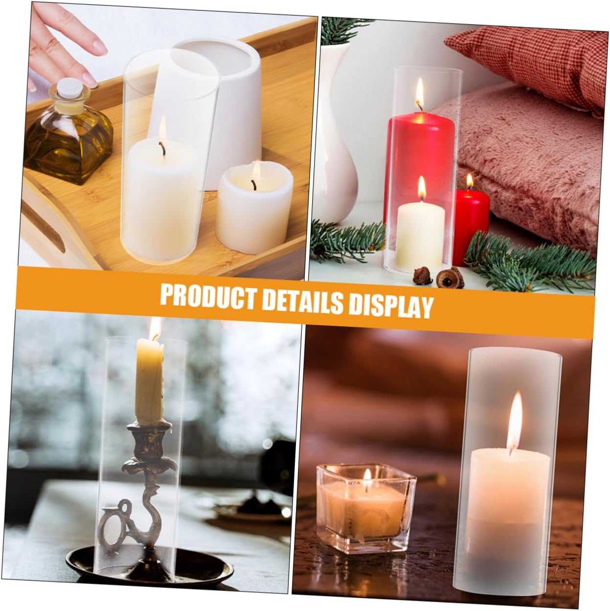 Elegant Transparent Glass Candle Shade for Tealight Holders