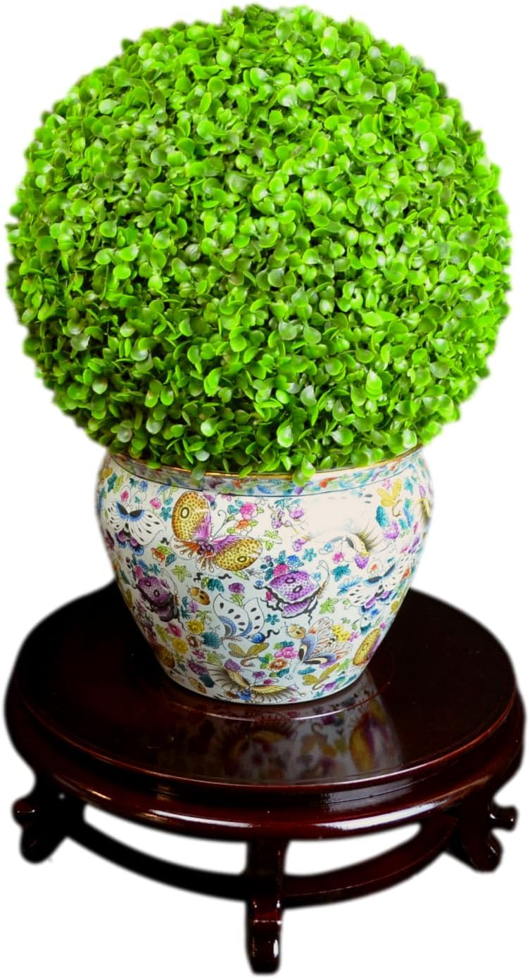 Festcool Wooden Fishbowl Display Vase Stand 16 Inch