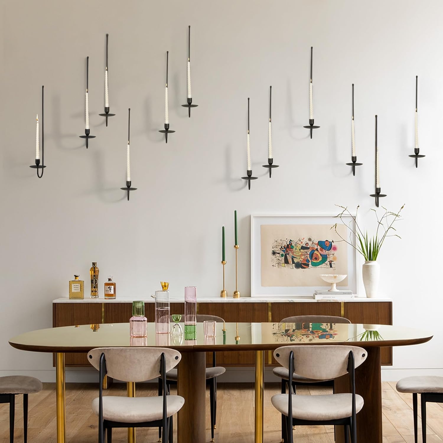 248 Inch Iron Wall Candle Sconce Set of 2