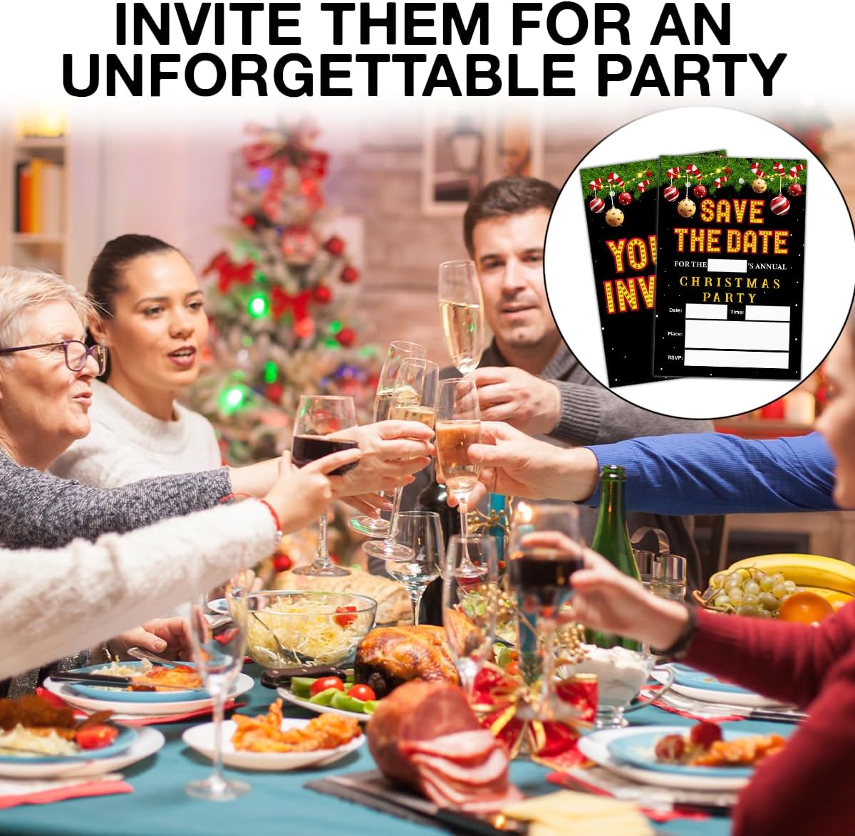 LyoGao Christmas Party Invitations 20 Pack