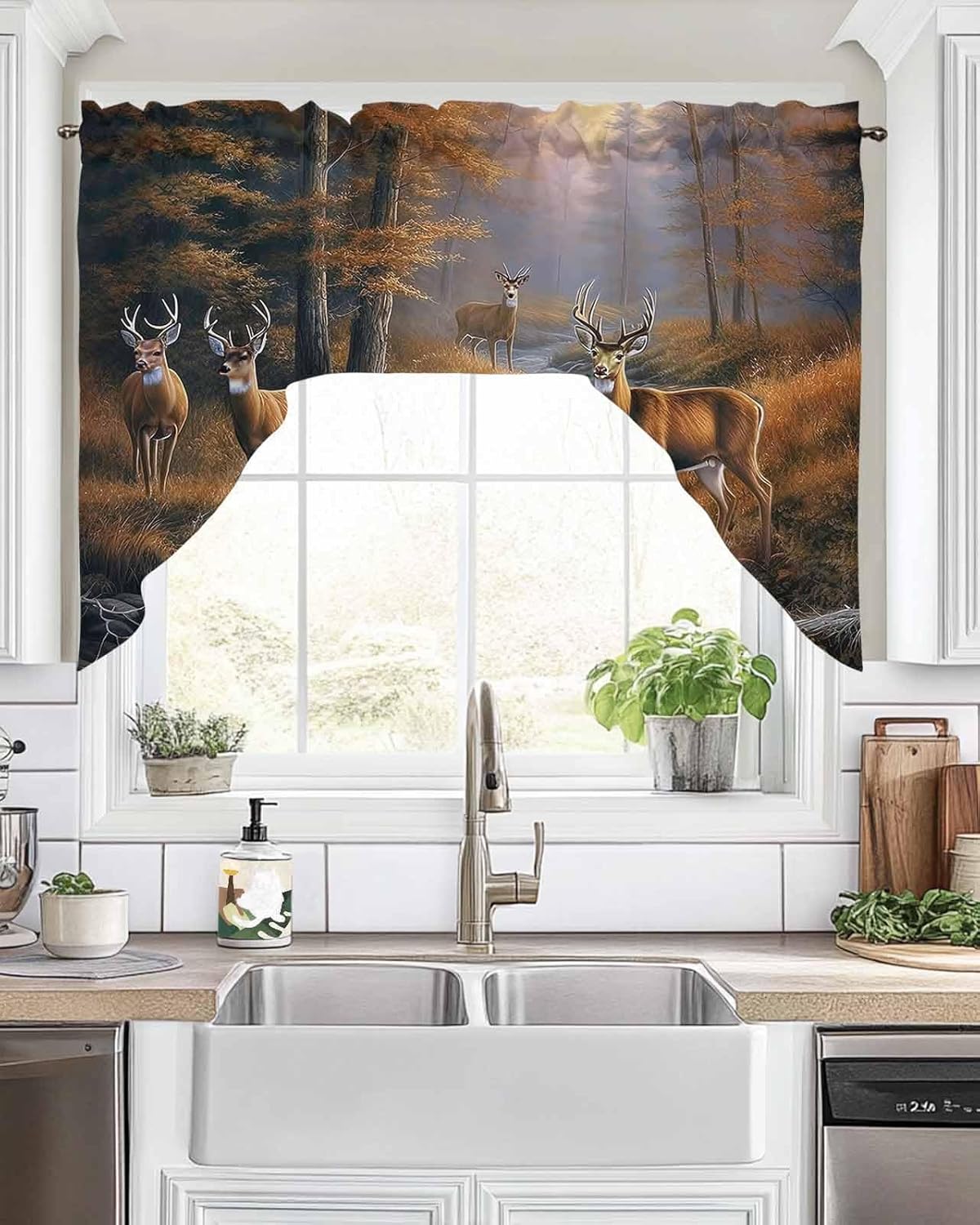 Swag Valance Curtains 56x36 Inch for Window