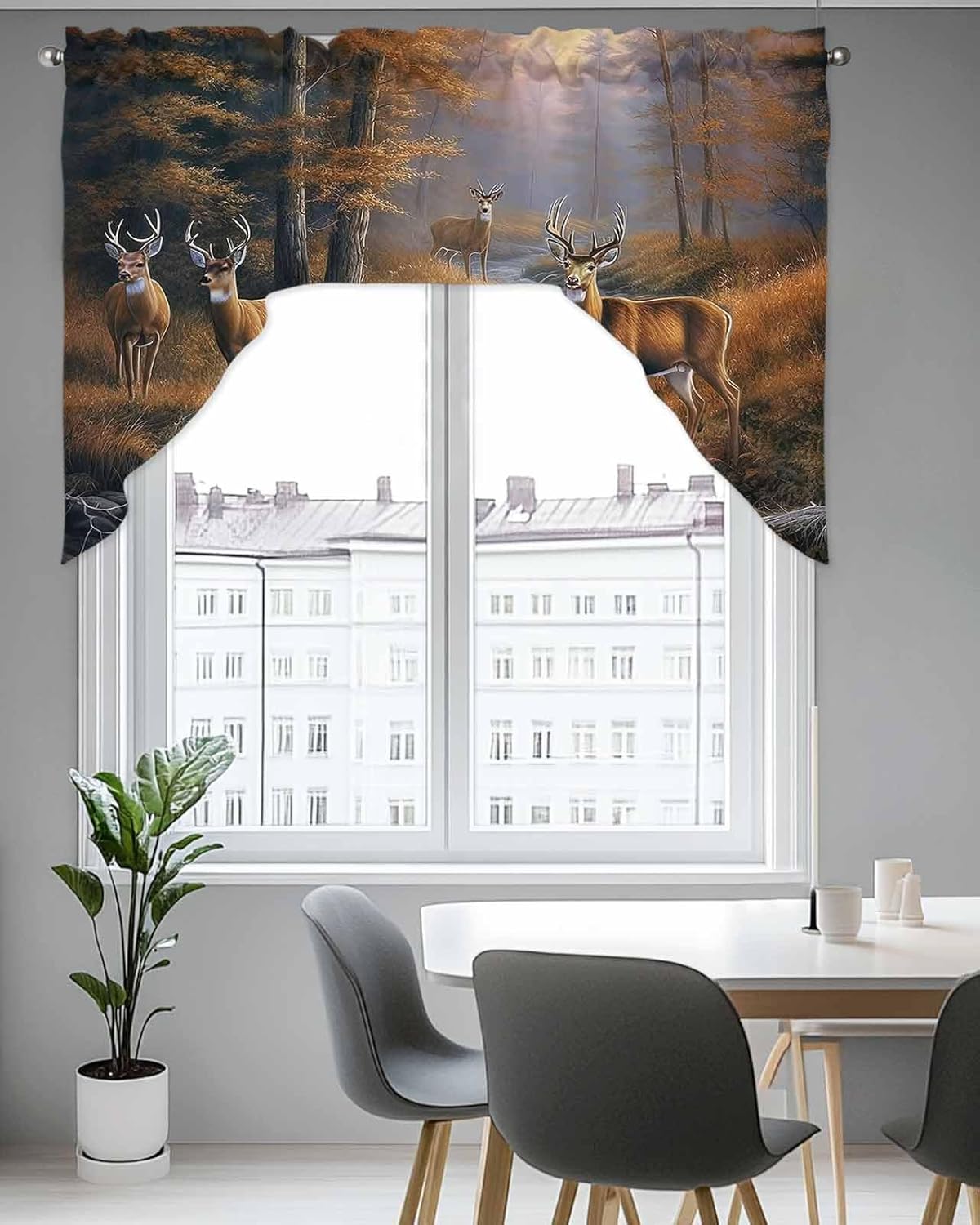 Swag Valance Curtains 56x36 Inch for Window
