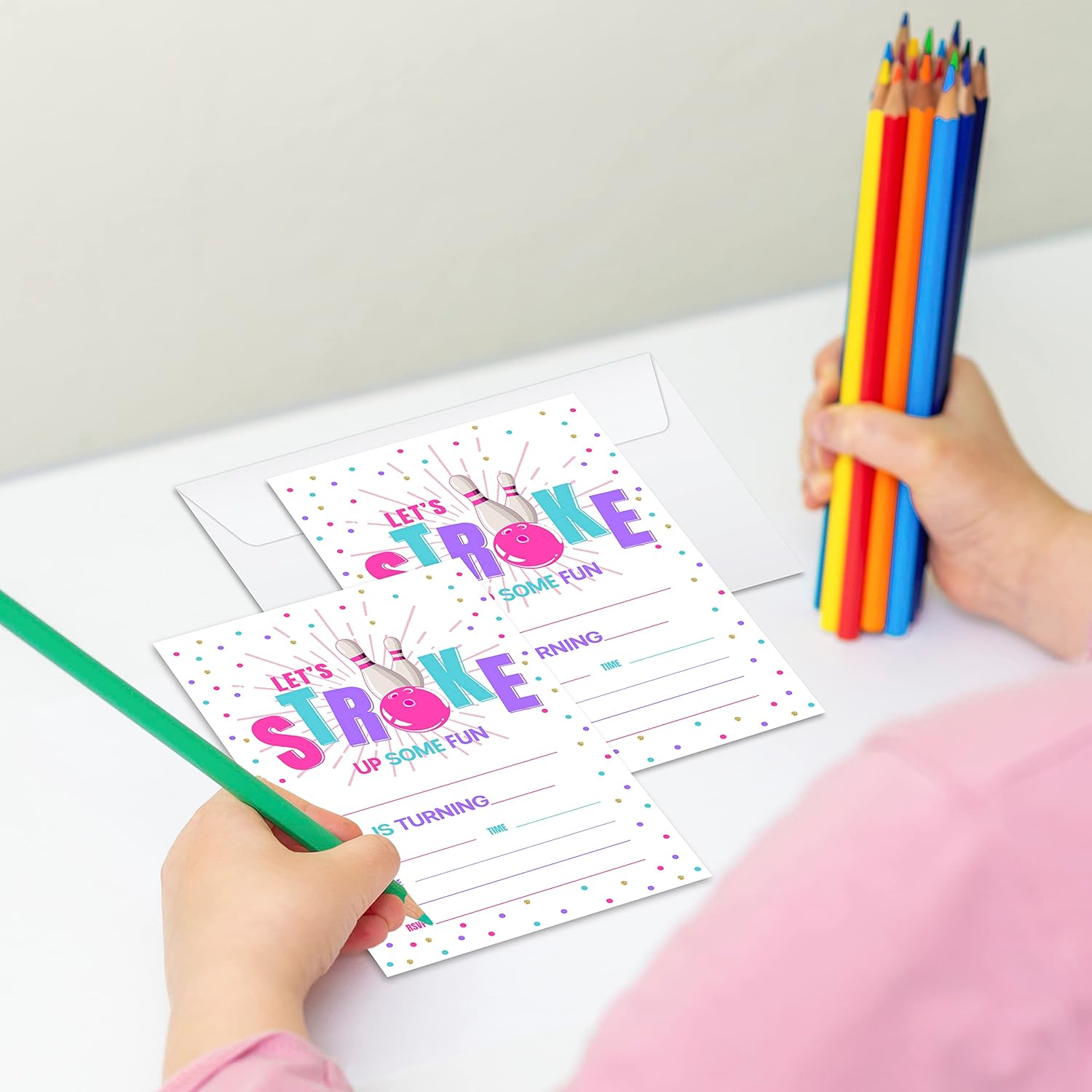 Birthday Invitations Cards with Envelopes Set of 20