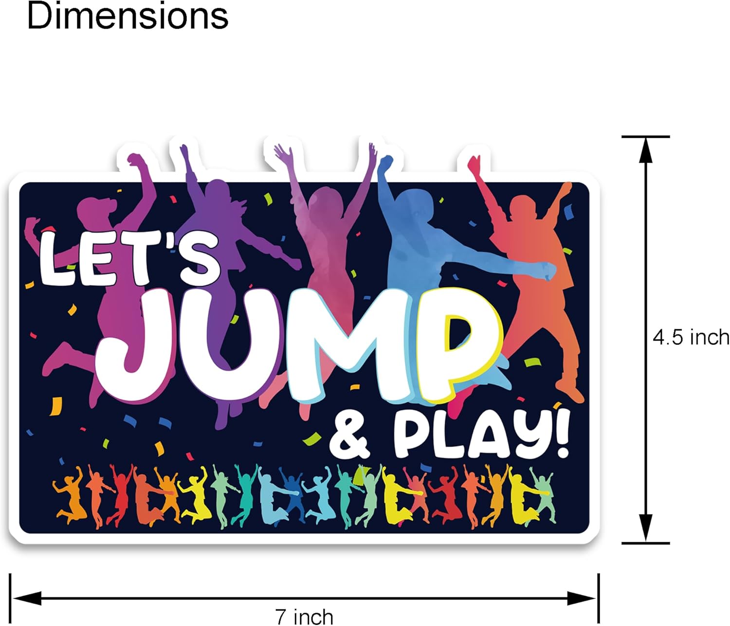 Trampoline Jump Birthday Party Invitation Cards 30 Pack with Envelopes